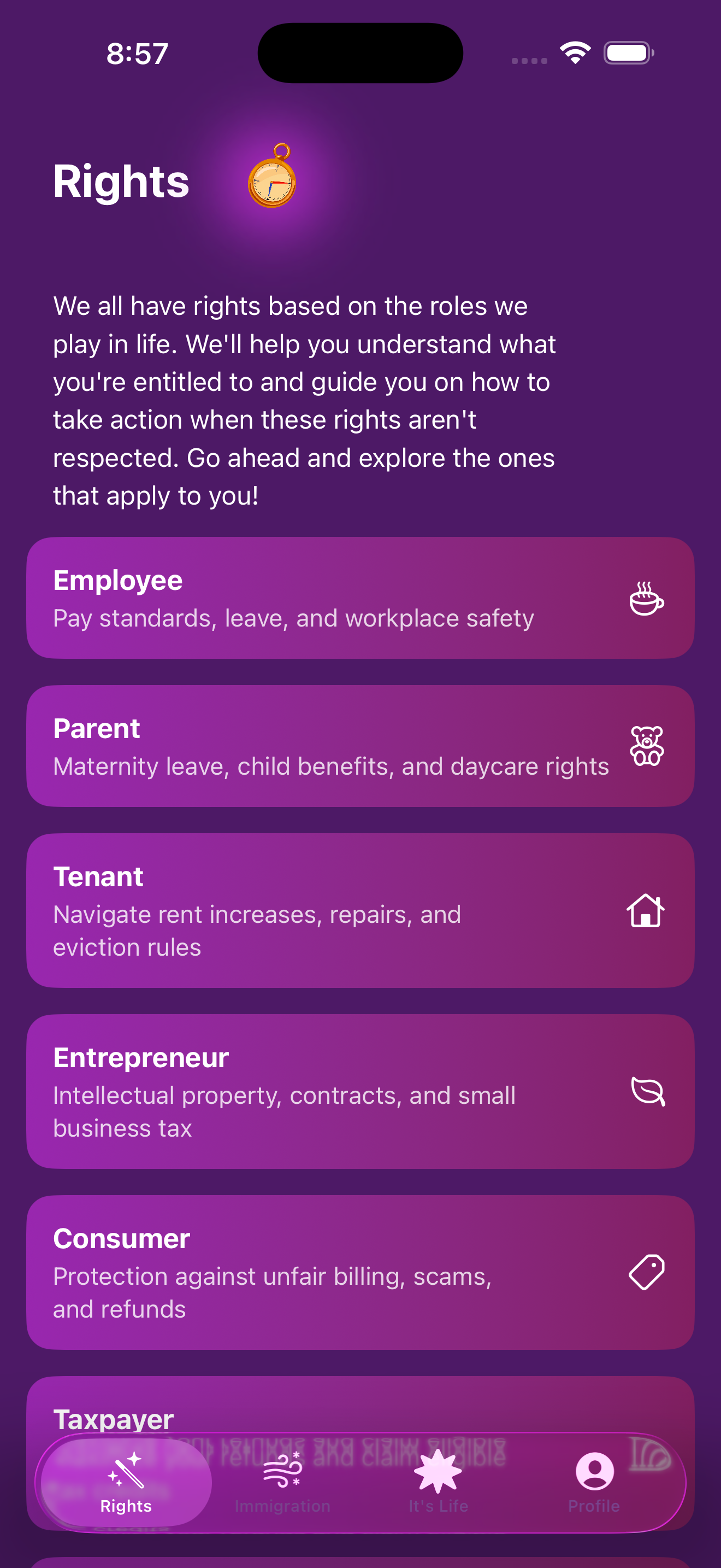 Know Your Rights Screenshot